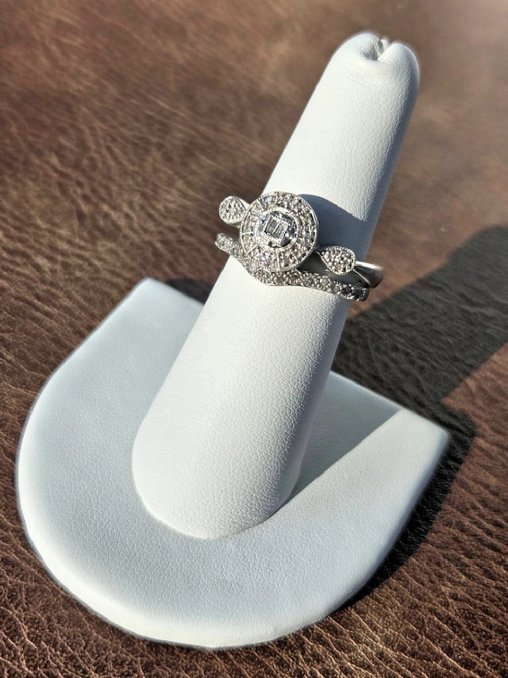 .925 Sterling Silver Ring Pair Size 8